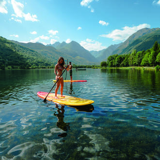 paddle lac Génos-Loudenvielle vallée du Louron